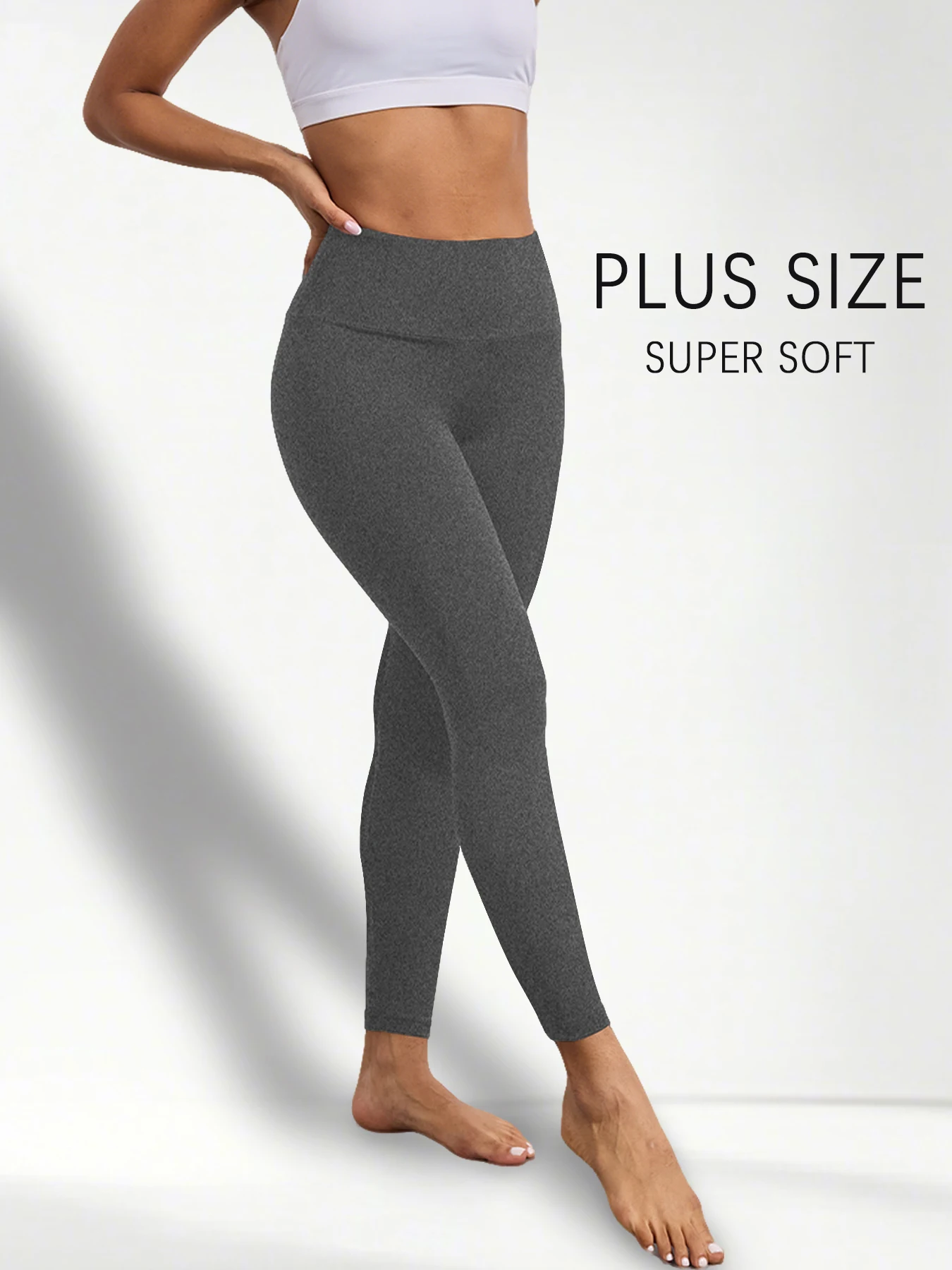 

Plus Size Women's Yoga Leggings High Waisted - Super Soft Tummy Control Design for Running Workout and Home Lounge Wear