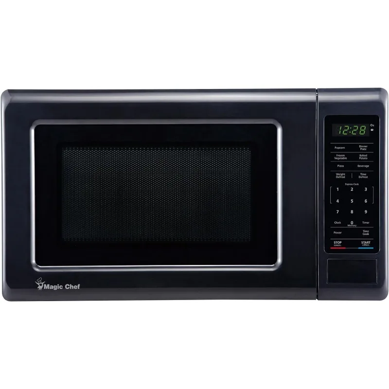 Magic Chef MC77MB Countertop Microwave Oven, Small Microwave for Compact Spaces, 700 Watts, 0.7 Cubic Feet, Black