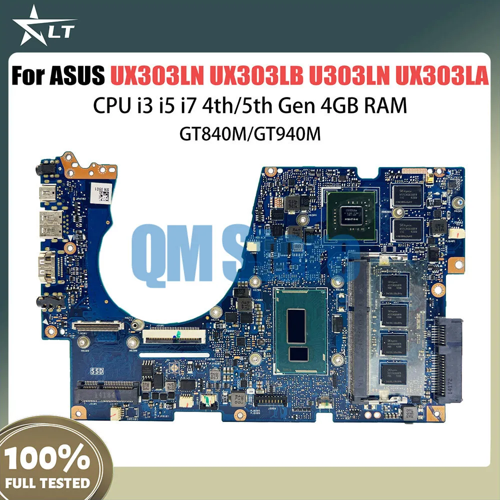 

UX303L Notebook Mainboard For ASUS UX303LN UX303LB UX303LA U303LN Laptop Motherboard CPU i3 i5 i7 4th 5th Gen 4GB RAM V2G