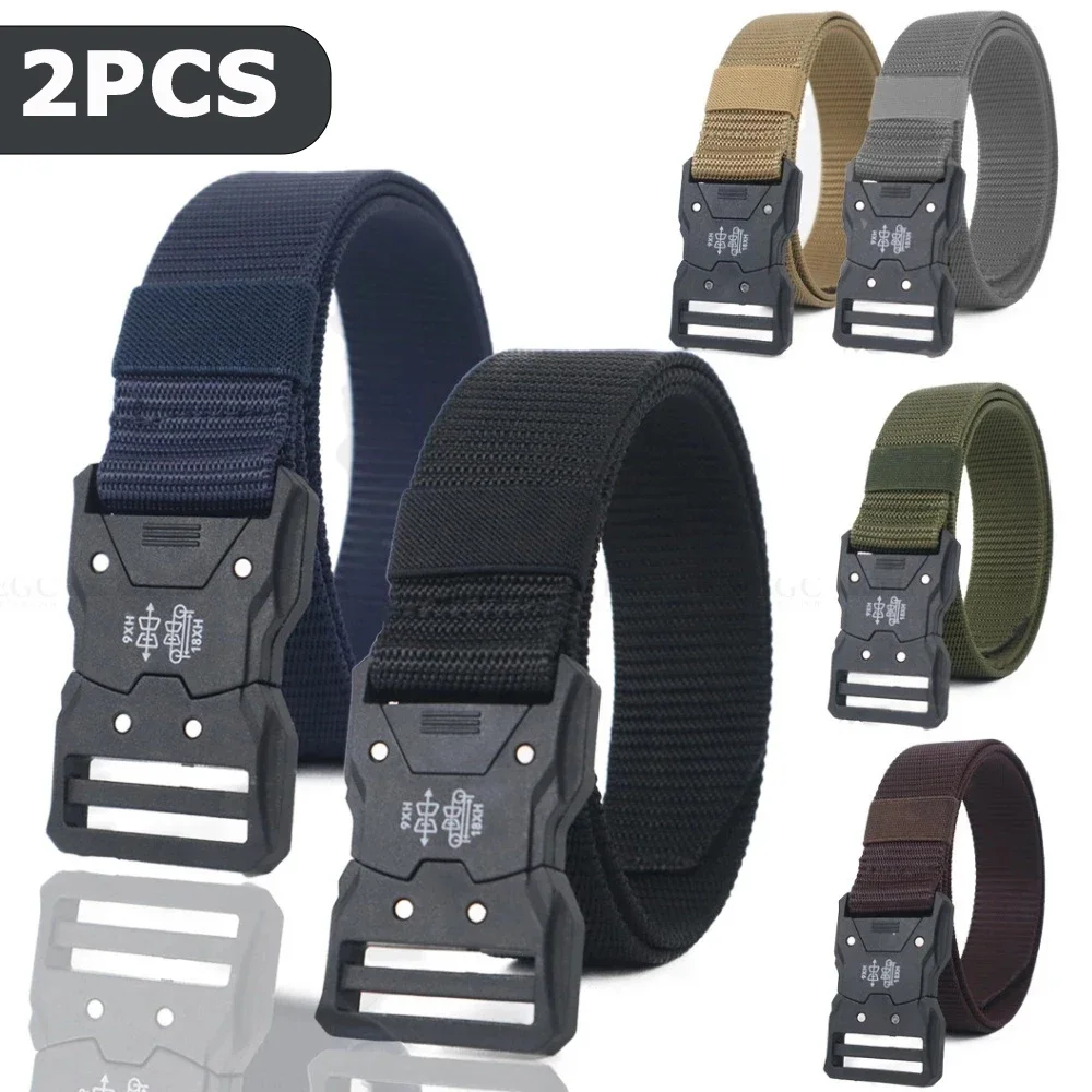 

Мужской модный ремень для улицы, 2 шт., адаптер для быстрой разблокировки повседневной спортивной одежды, прочный ремень с пластиковой пряжкой