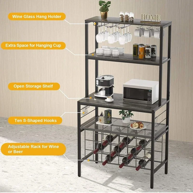 Wine rack table independent bar floor wine cabinet storage home kitchen restaurant multifunctional wine cabinet