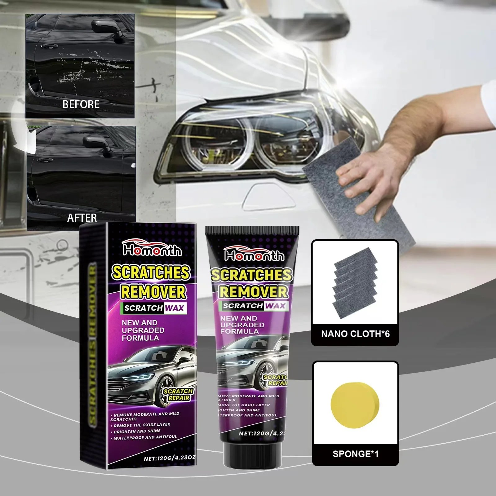 

Automotive Polishing Kit Repair Scratches Car Paint Durability Detailing Car Accessories Car Scratch 120g