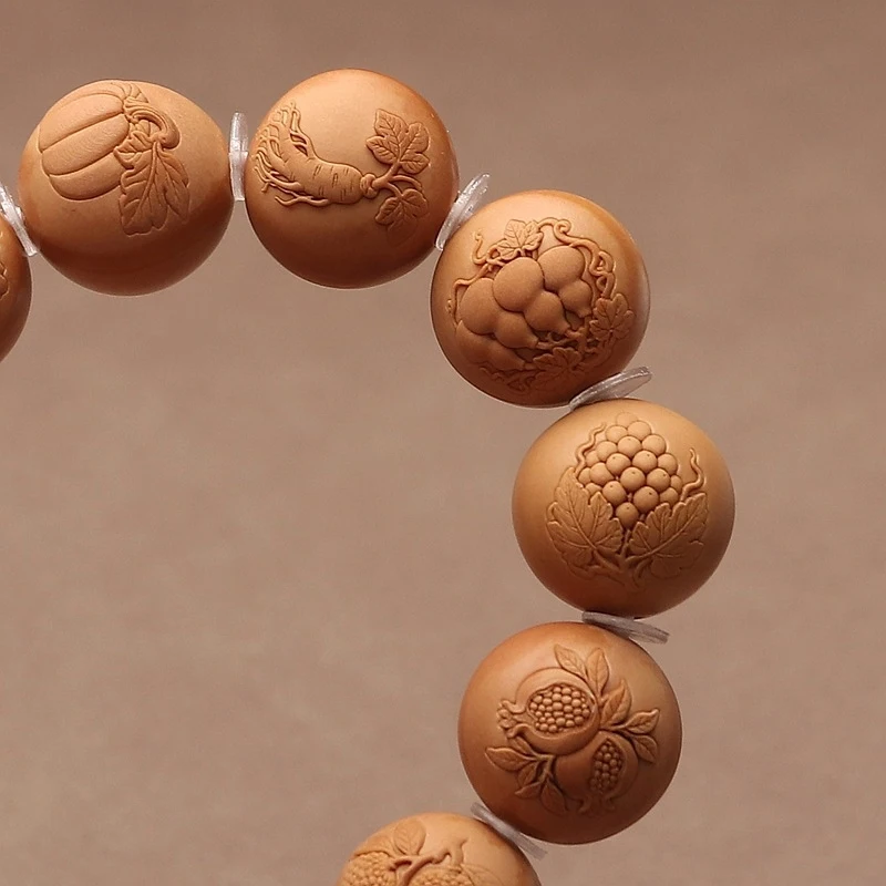 Hou Tou Walnut Round Bead , Fruit Multi-Treasure Banana Lychee , Single-Loop Bracelet
