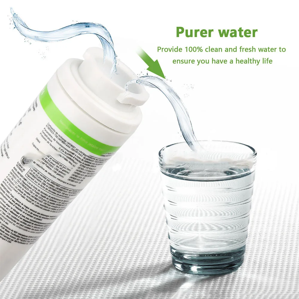 فلتر مياه الثلاجة EDR4RXD1 متوافق مع Maytag UKF8001 4396395 RFC0900A ترشيح طويل الأمد معتمد عالميًا