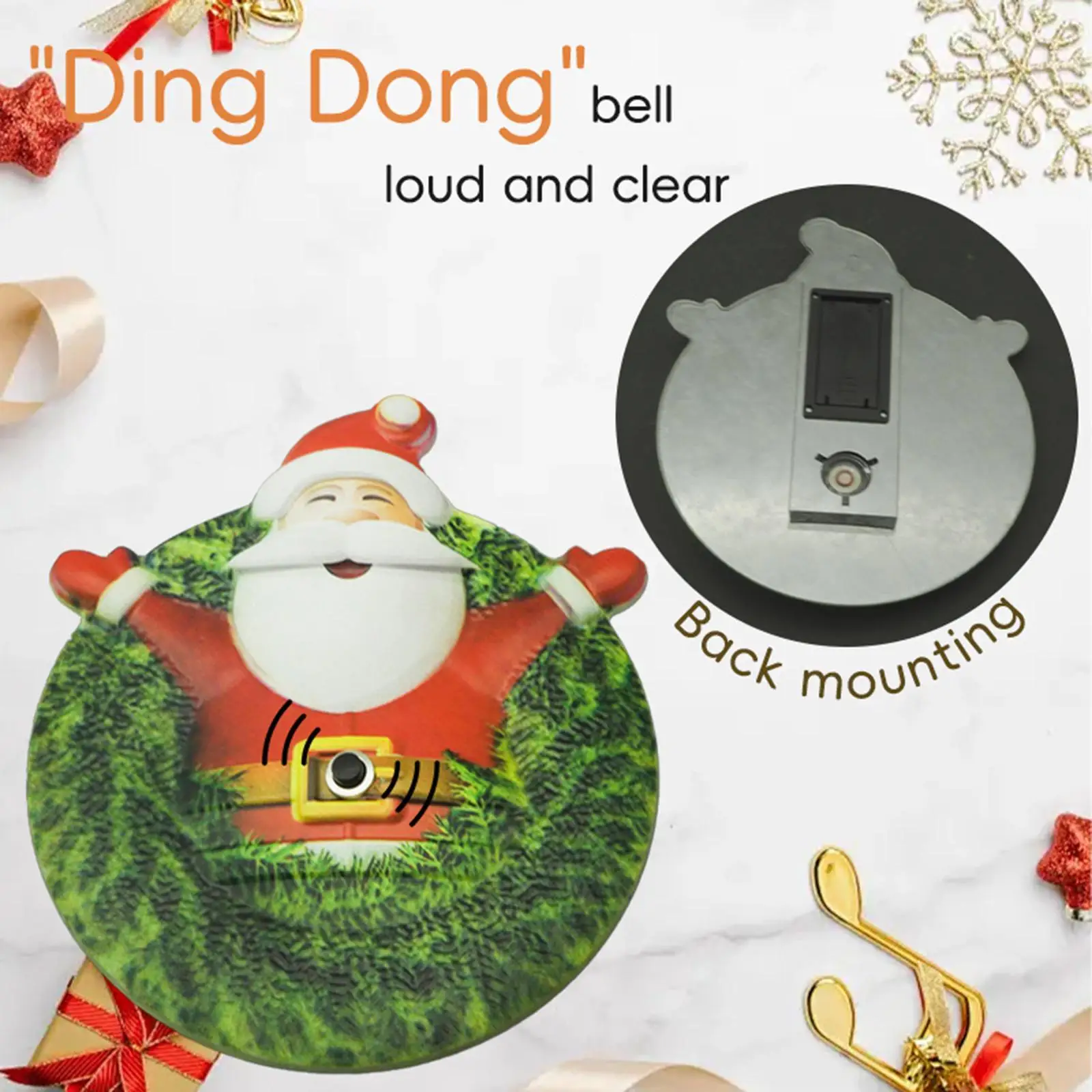 Santa Claus Doorbell Decorative Home Decor Entering Chime Easy Installation Creative Design Push Button Door Bell for Entrance