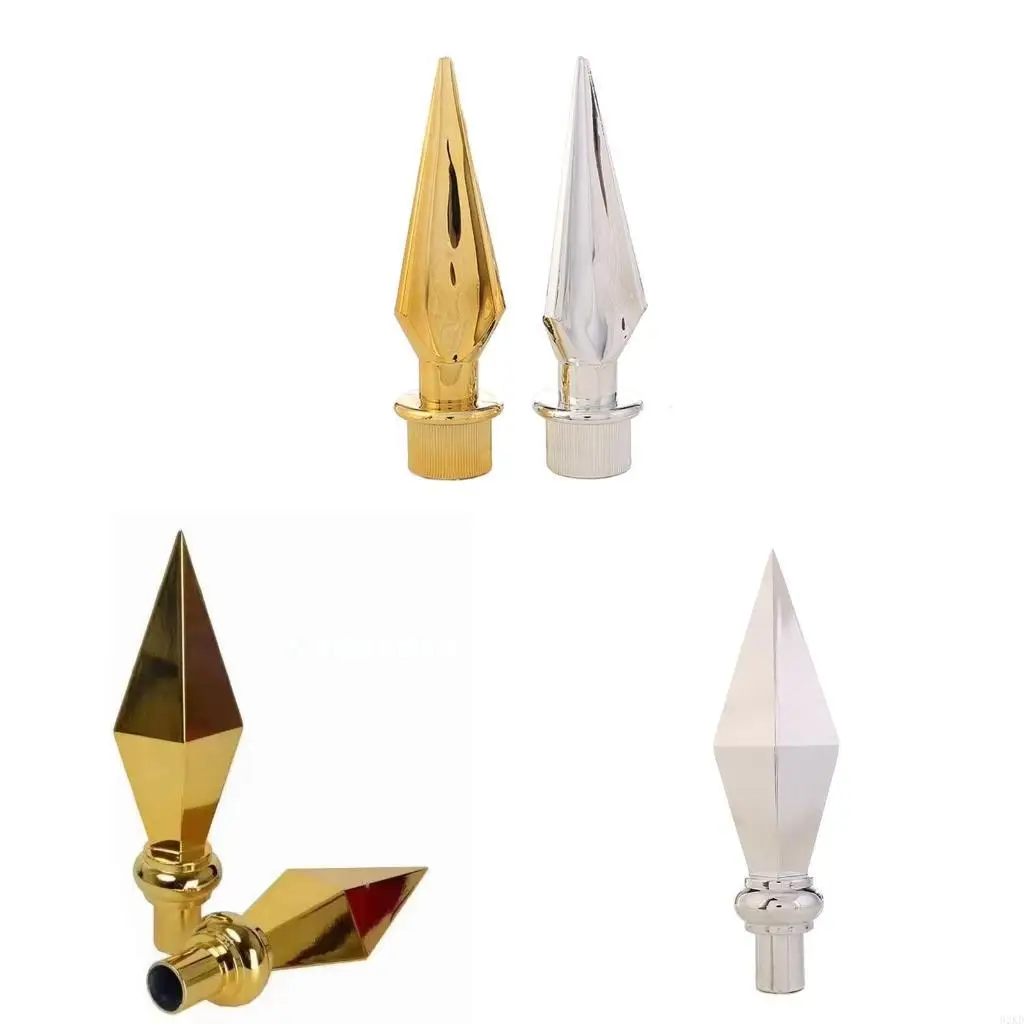62KD ABS / Aluminum Cast Flag Spear Finial Conference Hall Flagpole for Head 20cm /30cm Length Flagpole Spear topp