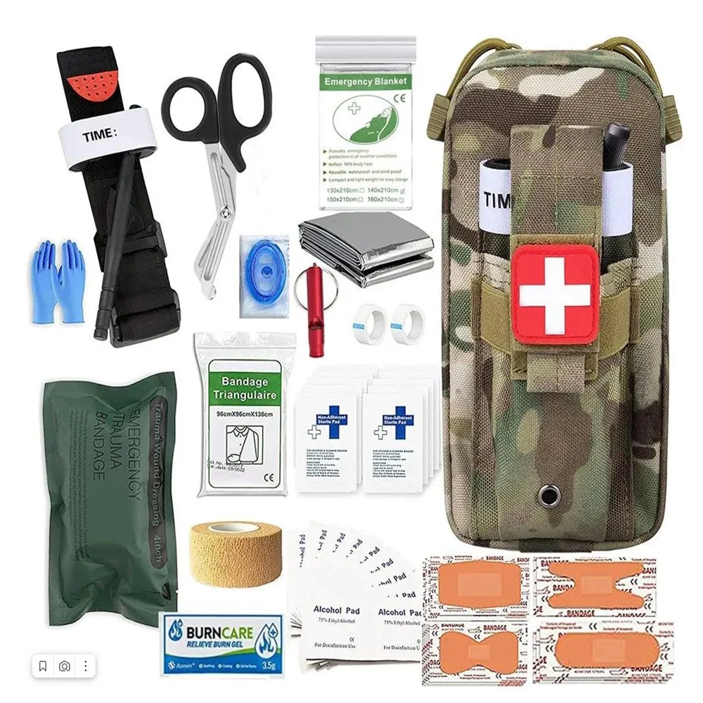 Military Field First Aid Kit Tactical Survival Tool Bag Set Wilderness Emergency Kit Outdoor Camping Medical EDC Equipment