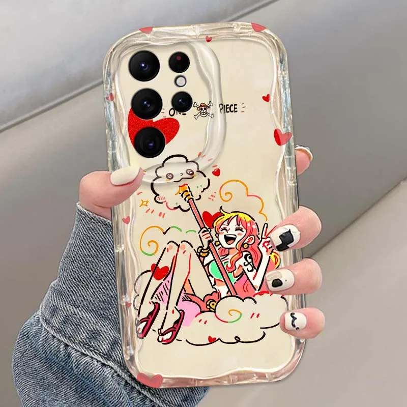 الحب قطعة واحدة غطاء لسامسونج غالاكسي S25 S24 S23 S22 S21 S20 الترا زائد FE لايت موجة النفط قضية الهاتف غطاء #5