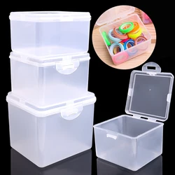 Clear Storage Box with Lid Rectangular Plastic Collection Case for Jewelry Stationery Headwear Multipurpose Home Organizer Box