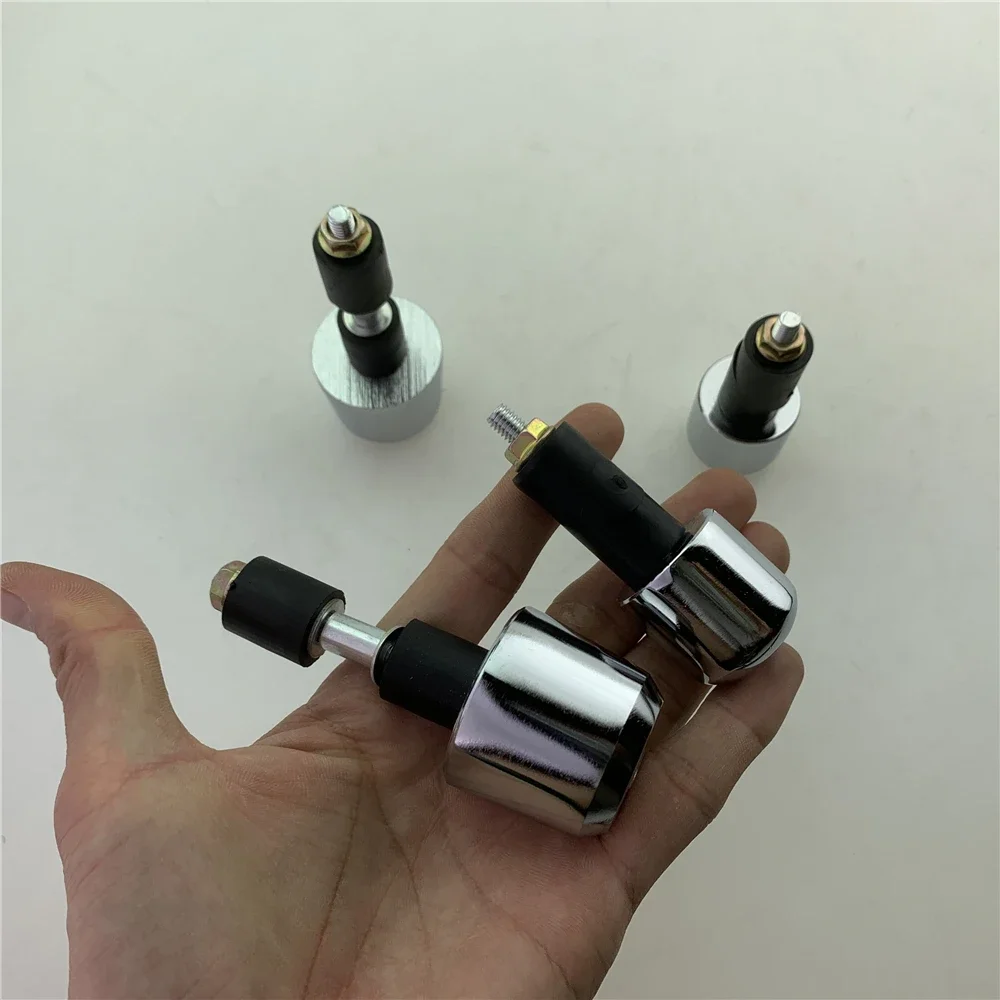 Silver, Black for Motorcycle Modified Handlebar Balancing Head Handle Gambling Iron Balance Weights Handlebar Plugs,1PAIR