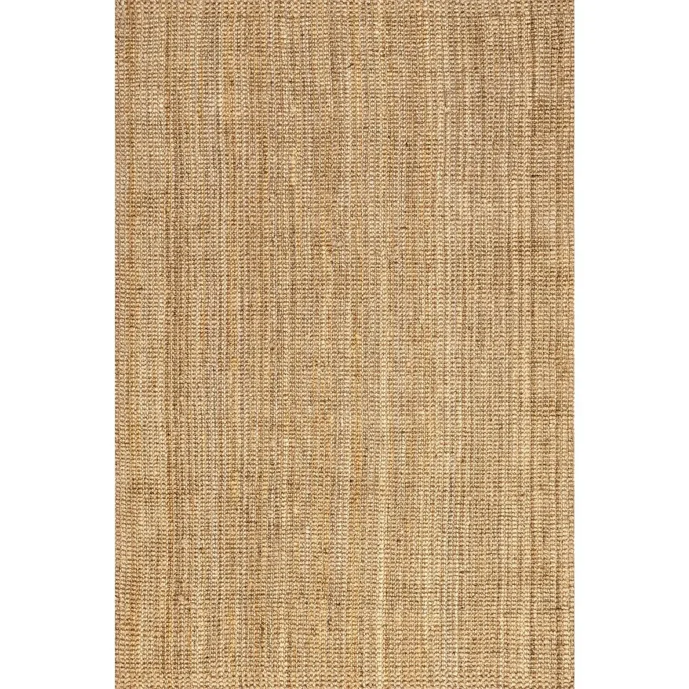 Dywan z litego drewna Farmhouse Jute, 6x9, naturalny, ręcznie wykonany, dywan