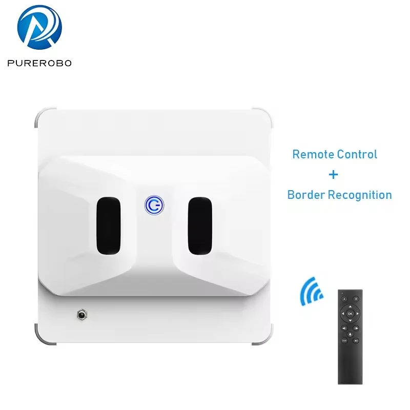 Robot Window Cleaner PUREROBO W-S3，2.4G Infrared Remote Control Deep Clean Glass,Fall Protection，Automatic Cleaning Robot Window