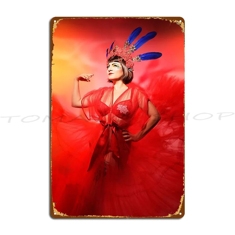 Burlesque Cabaret Cocktails Drag  Metal Plaque Garage Create Cinema Kitchen Design  Tin Sign Poster