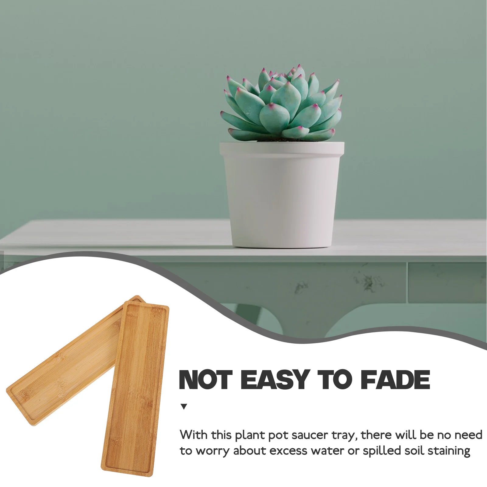 

2pcs Bamboo Plant Saucer Tray Reusable Durable For Potted Plants Water Catcher Drain Trays Bonsai Flowerpot Holder Garden Decor