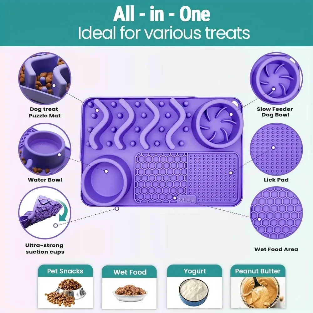Pet Licking Pad Slow Feeding Dog Bowl Set Promotes Healthy Eating And Reduces Bloating In Puppies And Dogs Pet Supplies