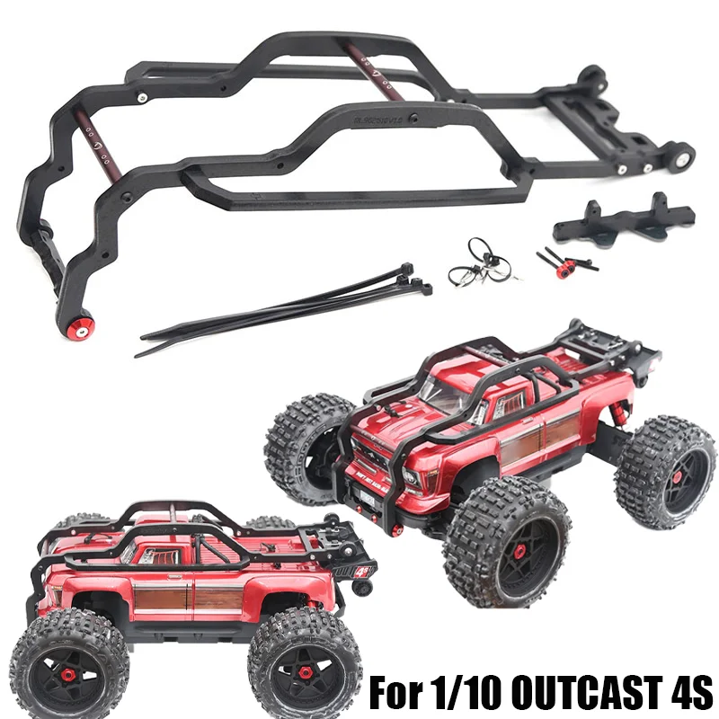 Simulation Nylon Shell Based Roll Cage for 1/10 ARRMA RC OUTCAST 4S ARA4410V2 V2.5 RC Truck Car