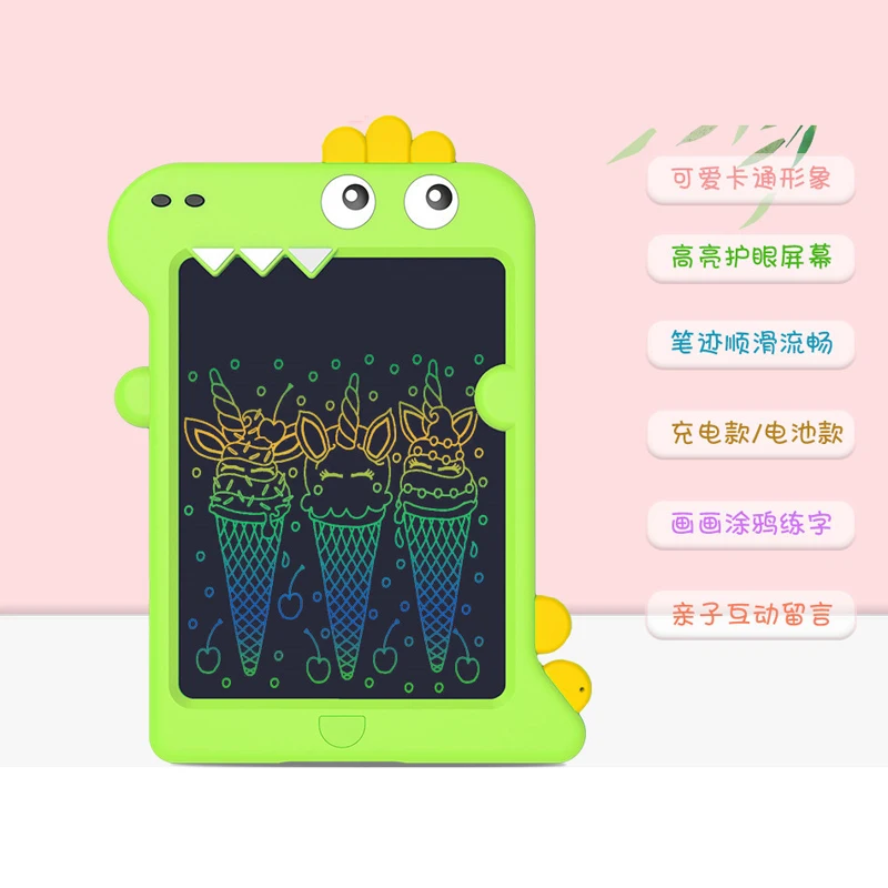 Tavoletta da scrittura LCD Giocattoli per bambini, Blocco da disegno per tavolo da disegno da 10,5 pollici Regali per bambini, Tavolo da disegno giocattolo dinosauro Natale L17