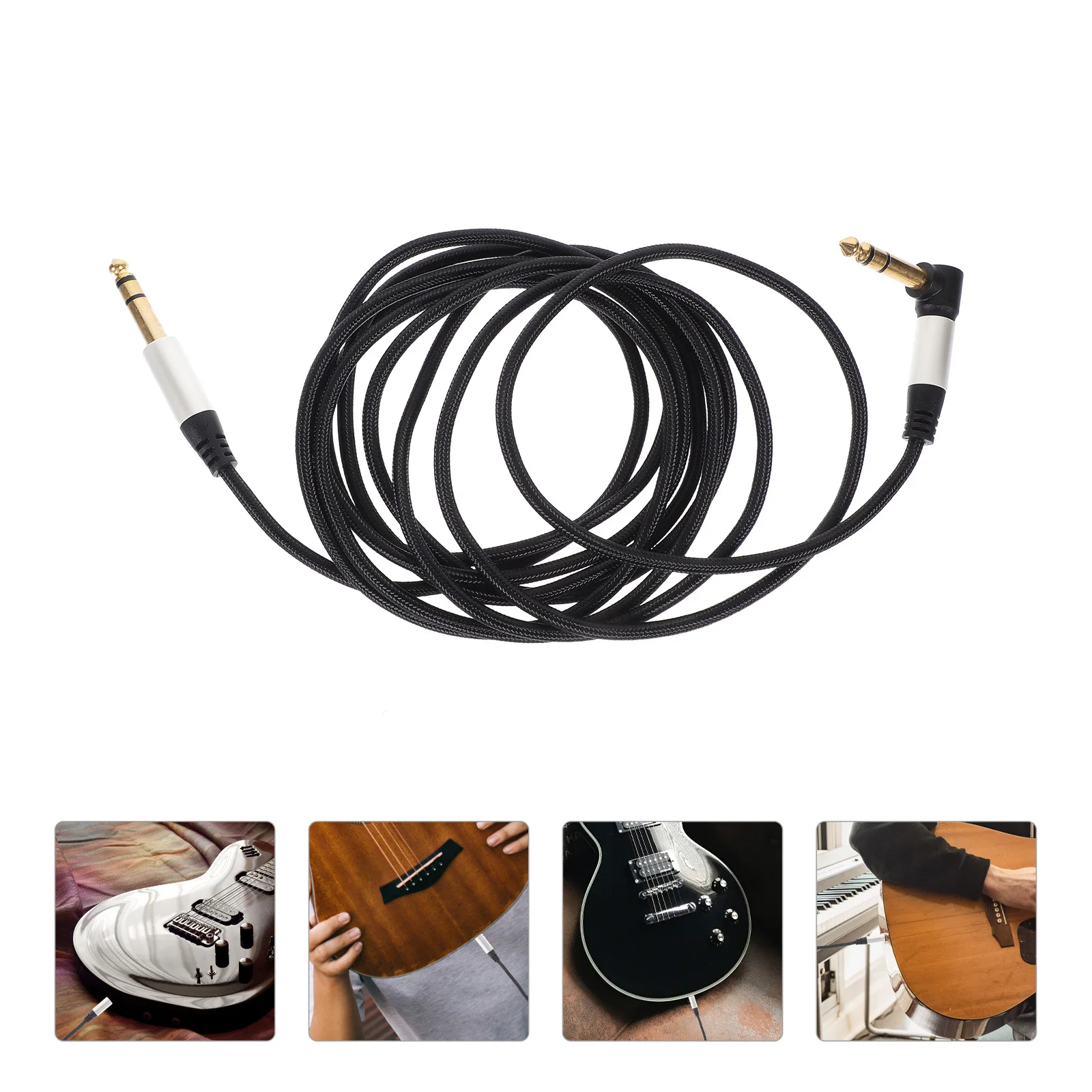 Cavo patch per chitarra da 6,35 mm maschio a maschio Cavo audio in materiale robusto e durevole per pedali effetti Microfoni Altoparlanti