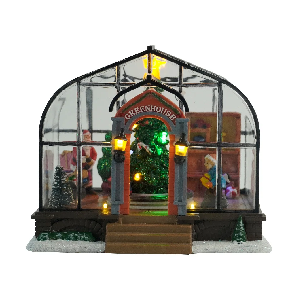 

Christmas Creative Ornaments Garden House Green House Christmas Decoration Gifts