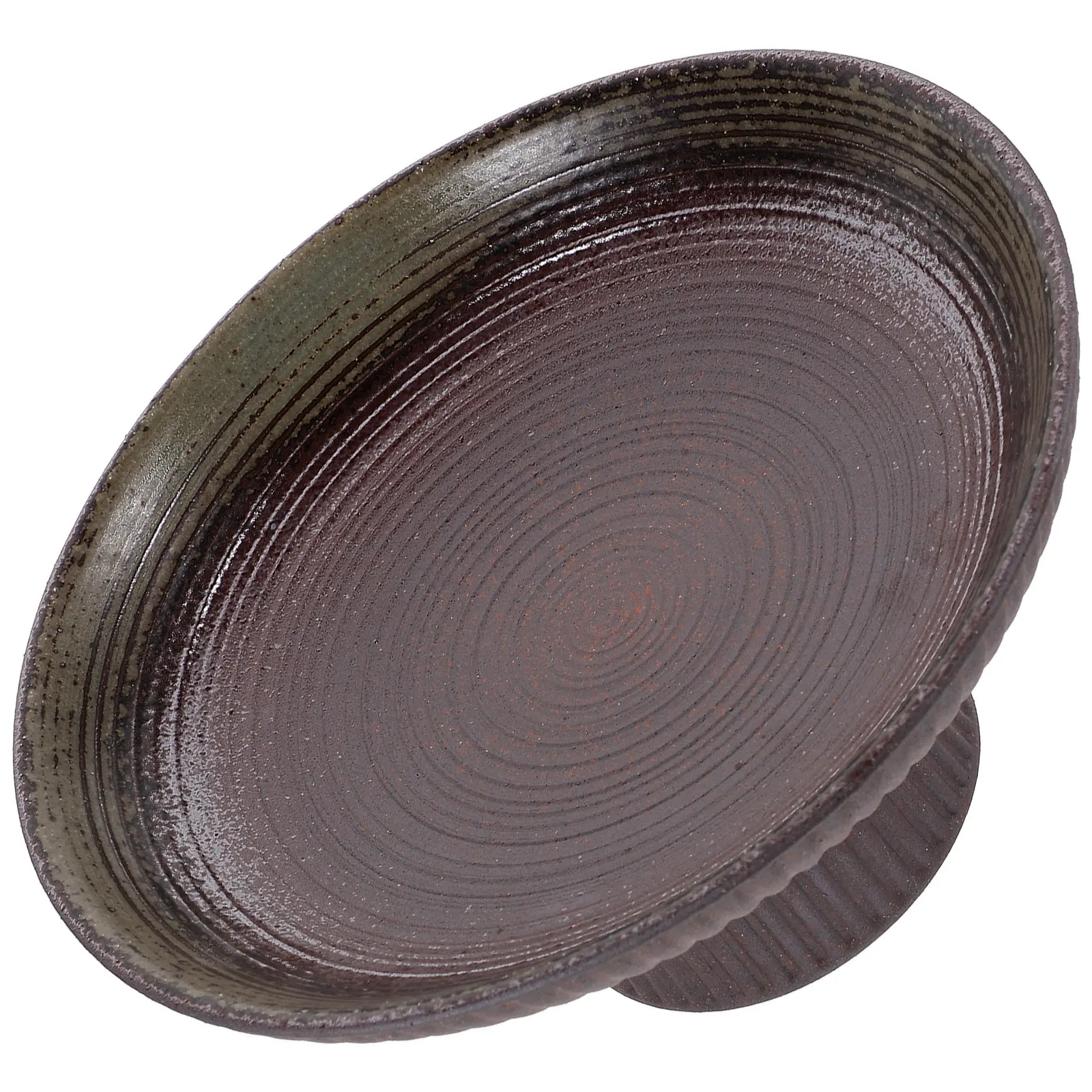 

Ceramic Fruit Tray Footed Dessert Plate Reliable Snack Holder for Home Banquet Wedding Party Cookie Candy Storage Stand