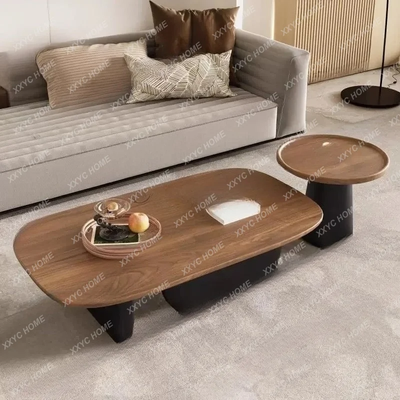 coffee table small apartment living room household solid wood coffee table retro Italian high-end coffee table