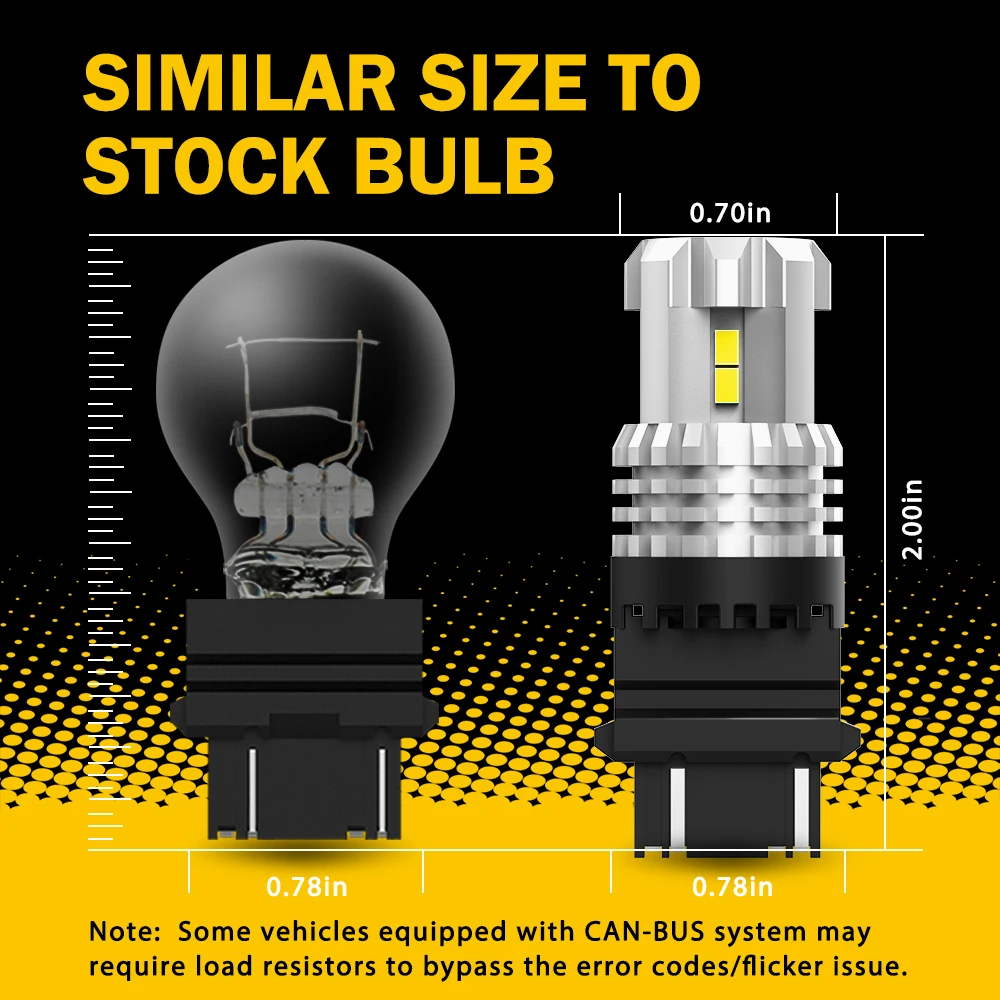 AUXITO 2Pcs T25 3156 3157 Led Bulb P27W P27/7W Turn Signal Lights Tail Back Up Stop Light For Mercedes benz W204 Peugeot 206