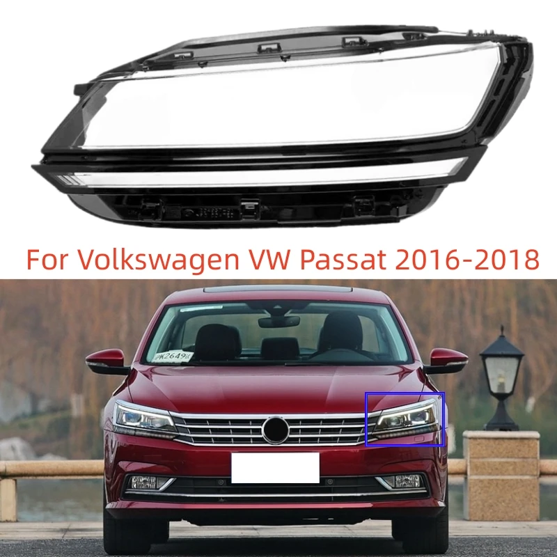 

For Volkswagen VW Passat 2016 2017 2018 Transparent Lampshade Headlamp Cover Lamp Shade Headlight Shell Plexiglass