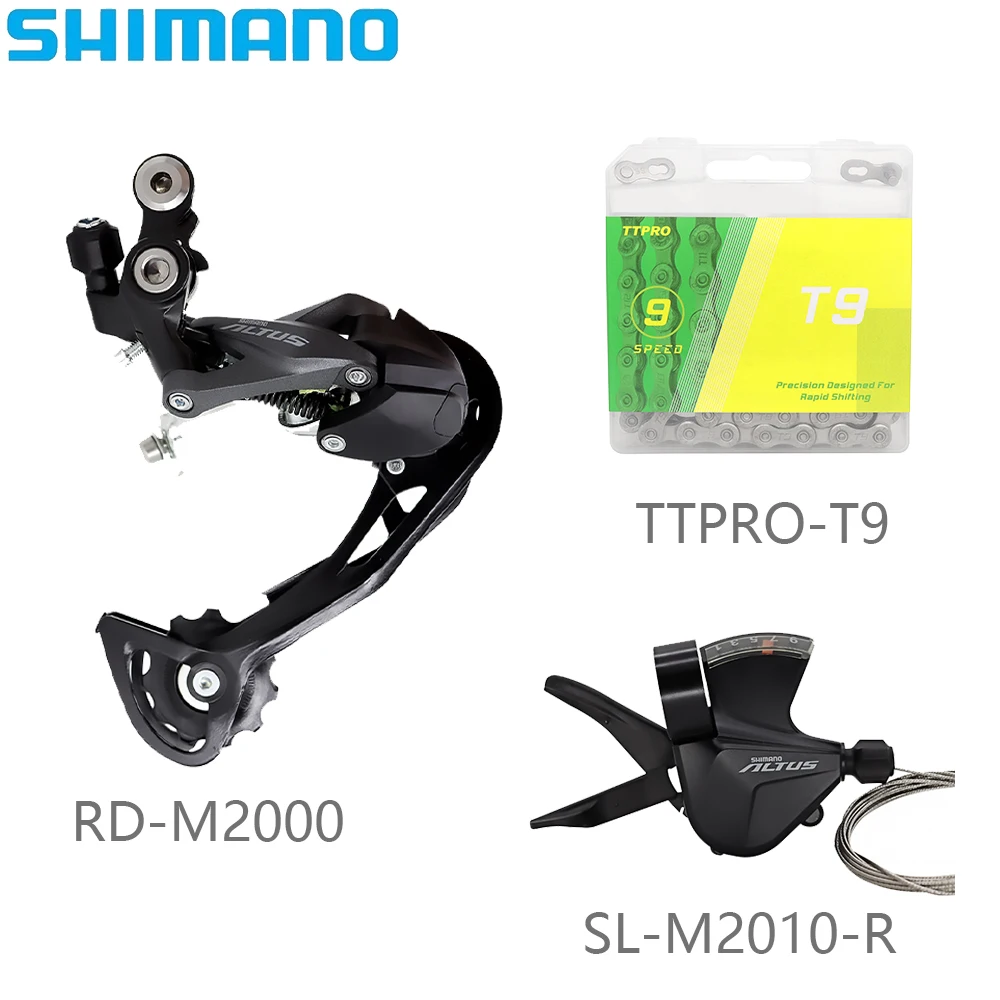 SHIMANO M2000 1x9 Speed Derailleur For MTB Bike Right Shift Lever VXM-9/TTPRO-T9/HG53/KMC X9 Chain Bike Parts