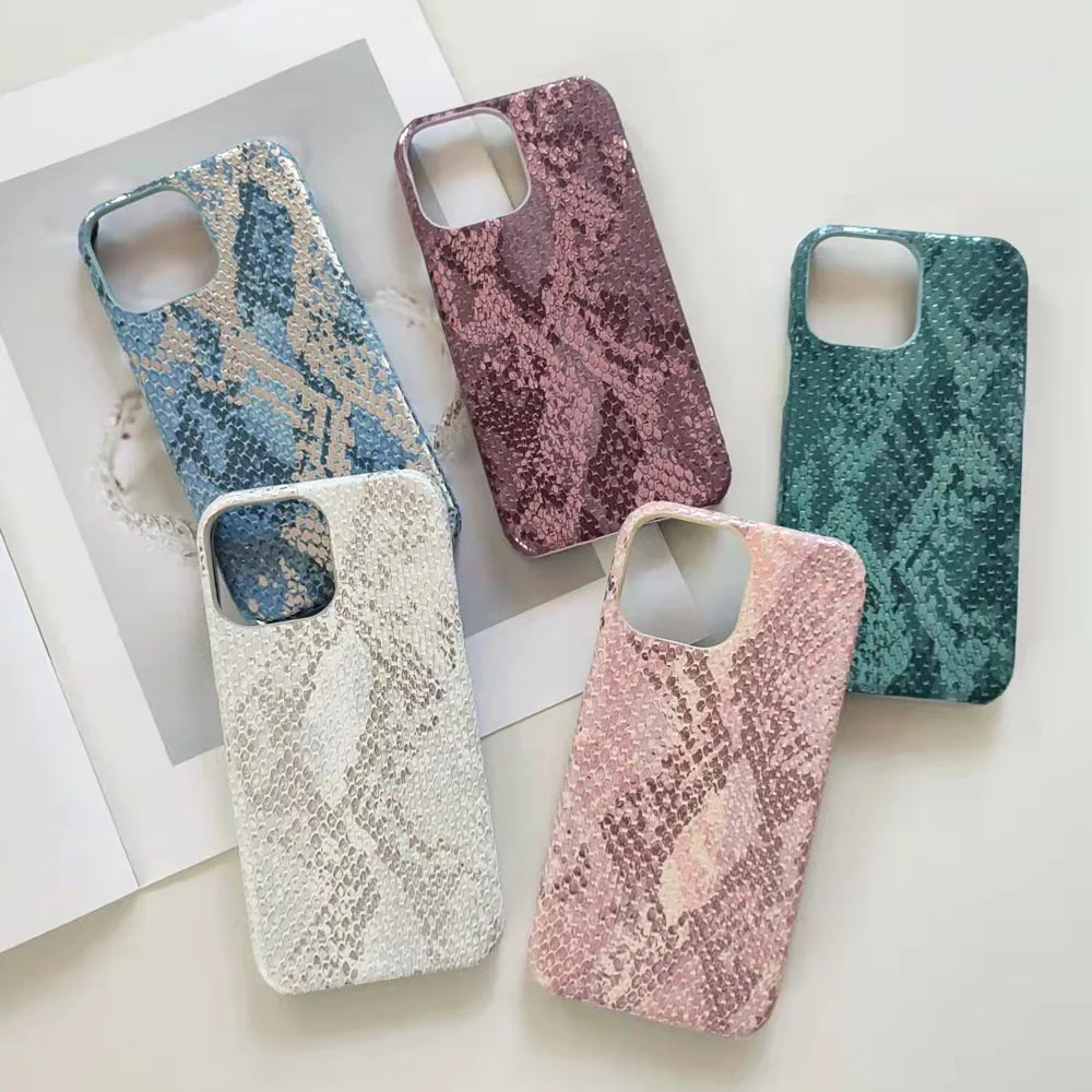 

Apple Mobile Phone Case Hot Stamping Snake Pattern All-inclusive Mobile Phone Case PC Hard Shell Oil Edge Protective Cover