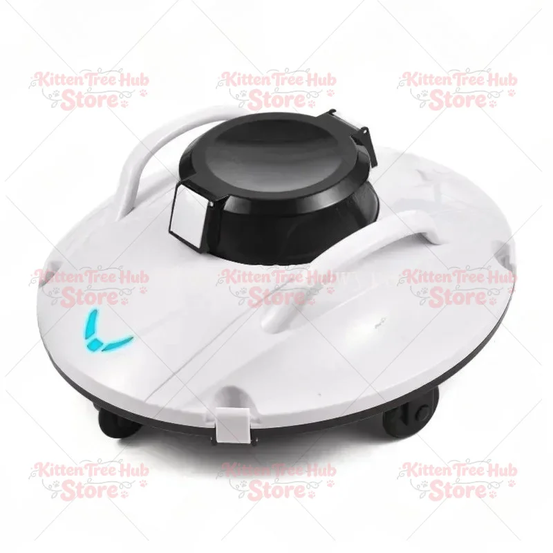 30W Cordless Robotic Pool Cleaner with Powerful Suction and Cleaning Brush Automatic Pool Vacuum for Inground Swimming Pool