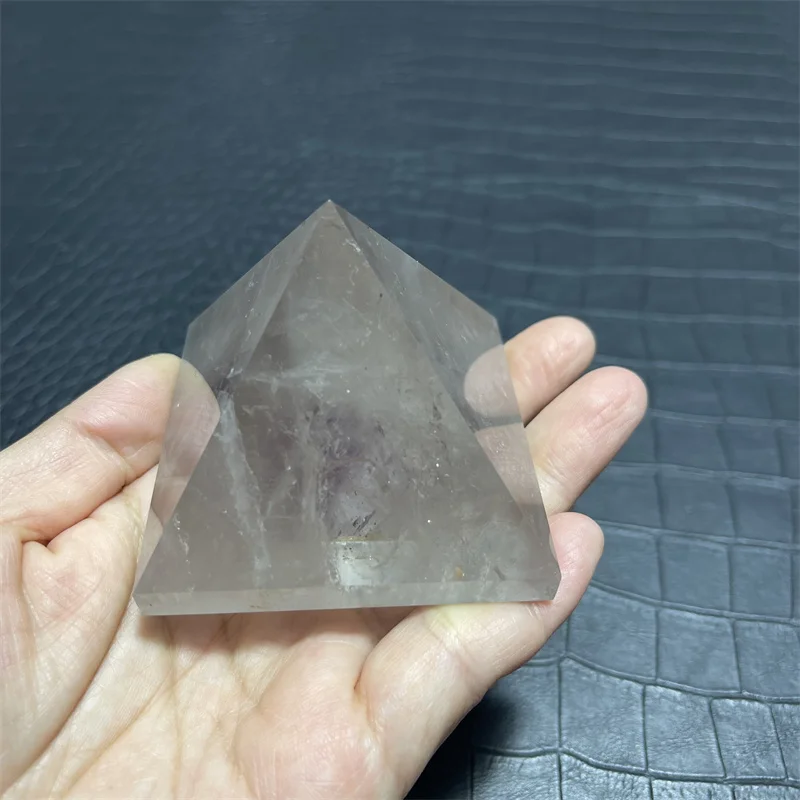 Rainbow Natural Clear Quartz Smoky Crystal Energy Tower Reiki Mineral Pyramid Gemstone
