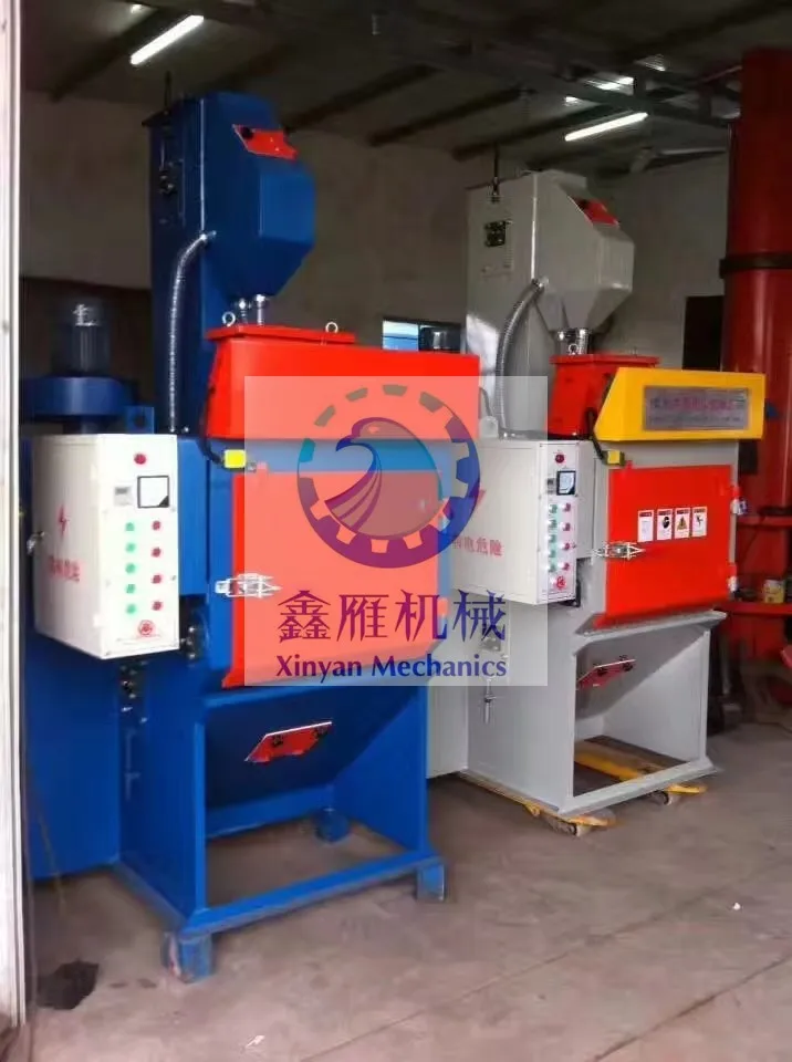 Small track shot blasting machine,   sand blasting cleaning machine, hanging sand blasting machine