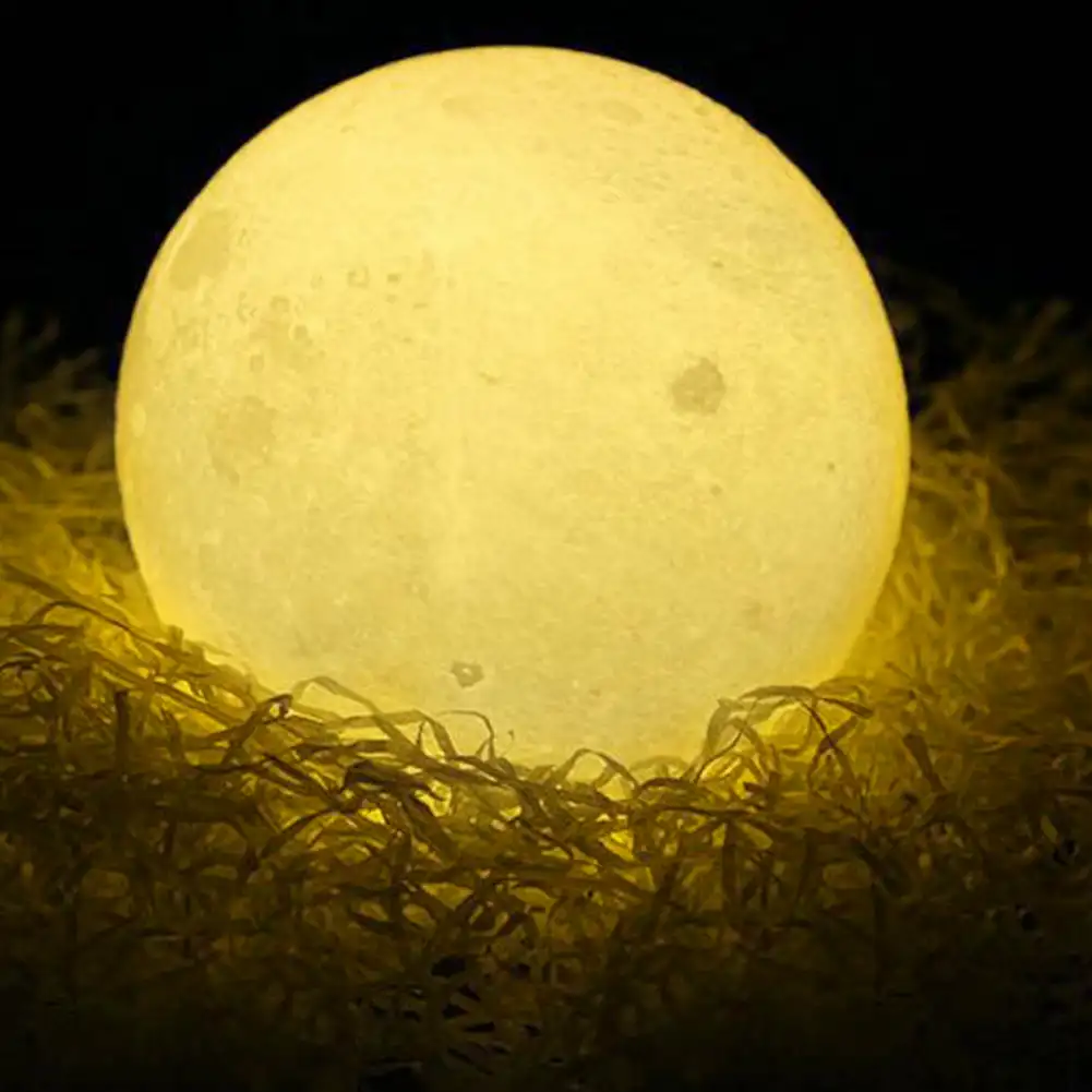 LED Night Light 3D Print Moon Lamp Battery Color Change 3D Light Touch Moon Lamp Children\'s Lights Night Lamp for Home