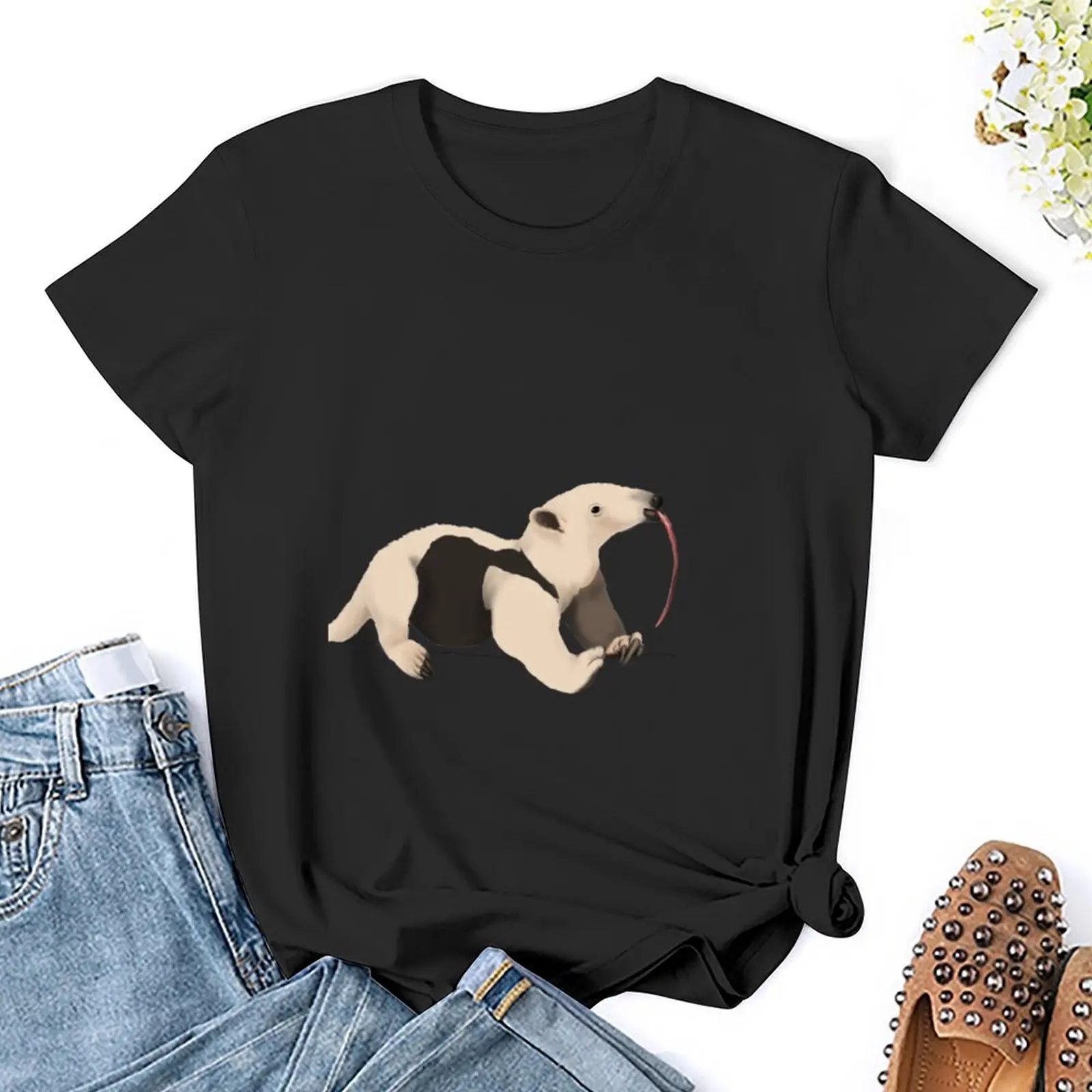 Yawning Baby Tamandua T-Shirt tops Blouse t-shirt dress for Women plus size sexy