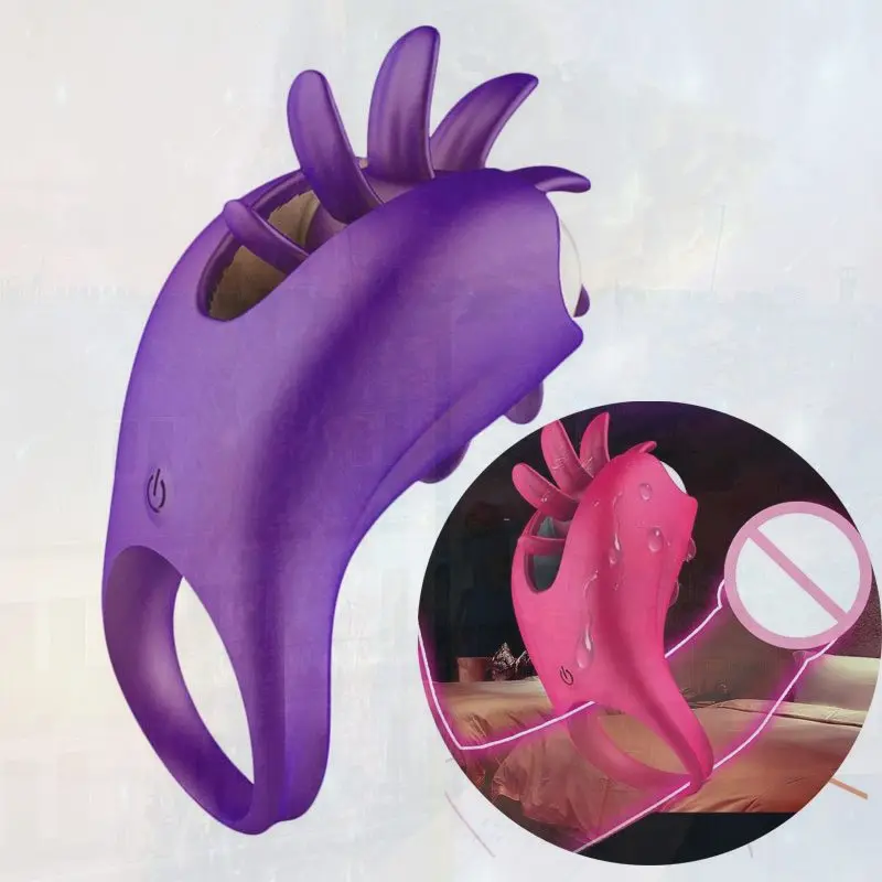 قفص العفة محفز فراغ لا حلقات صوت للرجال اللسان Viberator للنساء الإناث الاستمناء هزاز المكبس #1