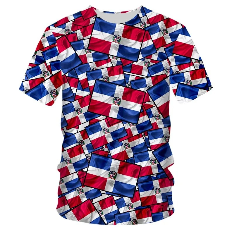 Dominican Republic 3D Printed T Shirts For Men Women Casual Short Sleeve Tops Breathable Comfortable Tops High Quality T-shirts