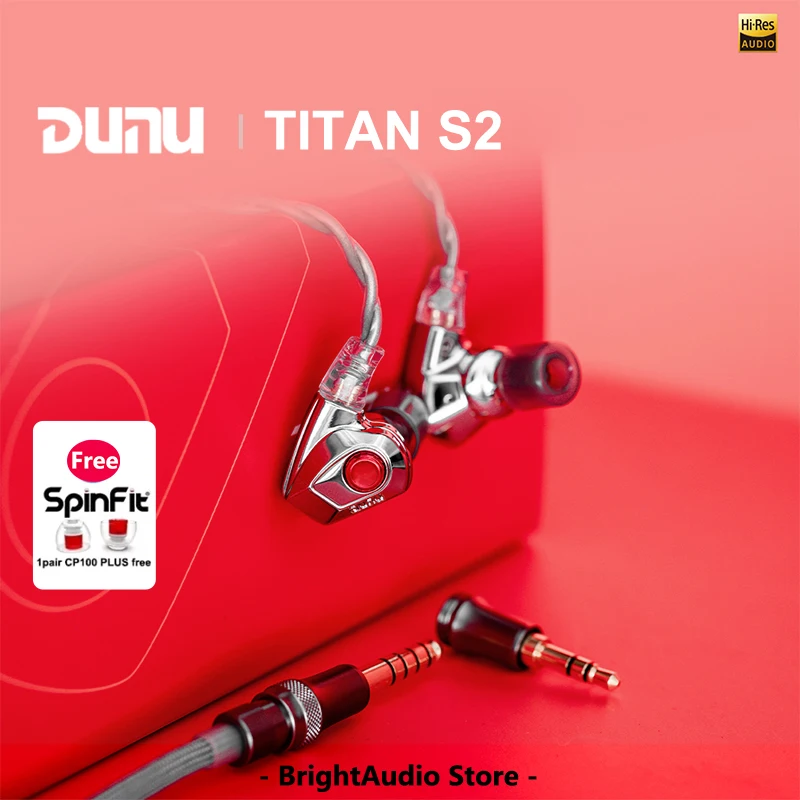 

DUNU TITAN S2 HlFl Dynamic Driver In-Ear Earphone Hi-Res Audio Earbuds 0.78mm 3.5mm 4.4mm Q-Lock Interchangeable Plug TITANs 2