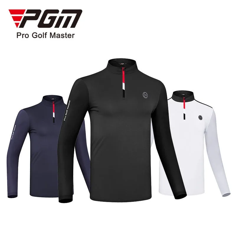 PGM Men\'s Golf Wear Summer Men\'s Shirts Casual Long Sleeve T-shirt Golf Sportswear  Summer Ice Silk Sunscreen Sports Top YF589