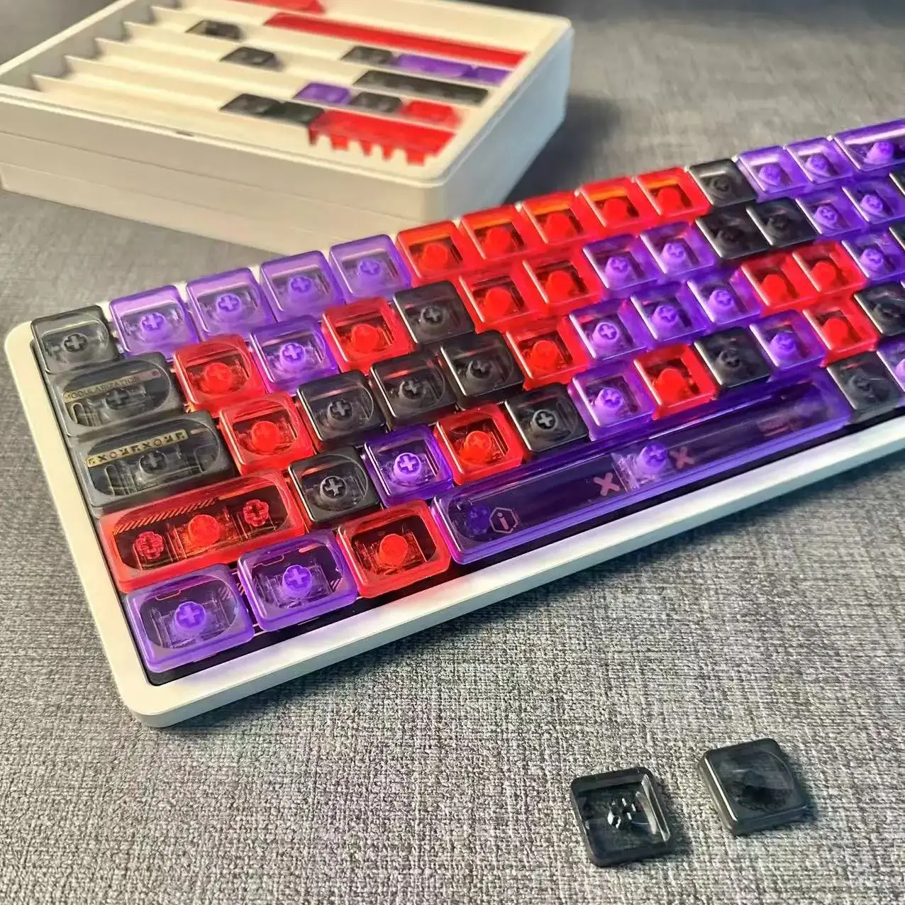 Non-engraved transparent LCK PC material mechanical keyboard low switch ultra-thin keycaps