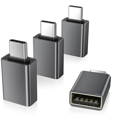 USB C to USB Adapter 4Pack,USBC Male to USB 3.0 Female MacBook Pro Air Adapter,Type C Thunderbolt 3 OTG Converter for Flash Thum