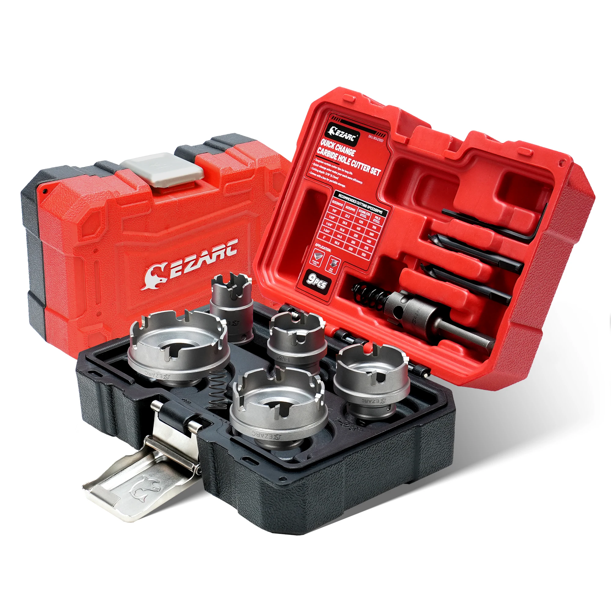 

Набор быстросменных коронок EZARC из карбида вольфрама, сверхпрочные коронки 7/8"-2" для нержавеющей стали и листового металла