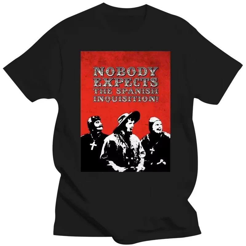 

Nobody Expects The Spanish Inquisition Letter Printed T-shirts Men Women Casual Short Sleeve Round Neck Cotton Tee Unisex Tops