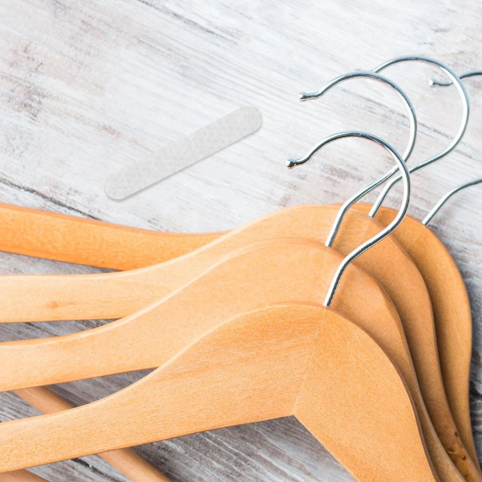 

100pcs Silicone Non-Slip Hanger Grips For Wood Plastic Hangers Adhesive Clothes Hanger Strips Closet Organizer Accessory