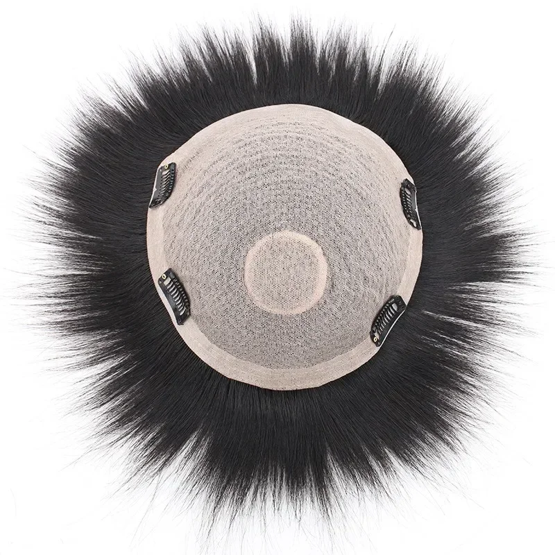 الشعر البشري الآسيوي الرجال القصير الخام كتلة الشعر المستعار استبدال كتلة البحر الأبيض المتوسط الصلع غطاء الشعر الرمادي يمكن أن تقليم بحرية