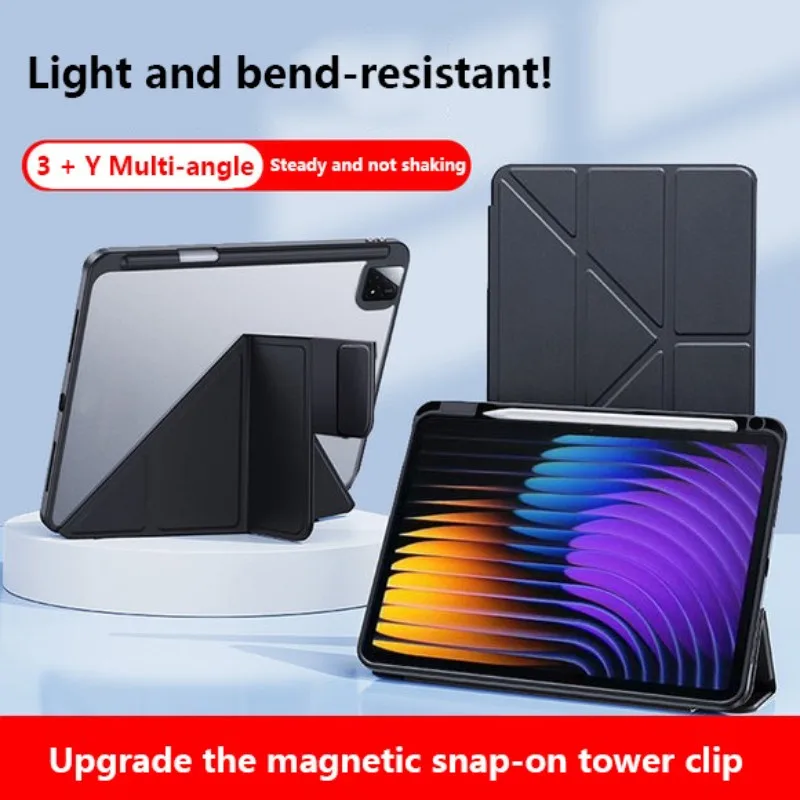 

Акриловый Y-складной кожаный флип-чехол для Xiaomi Pad 8 8Pro 11,2 дюйма 2025 7 5 6 Pro 11 Mini 8,8 Redmi Pad 2 SE 11 8,7 K Pad 8,8