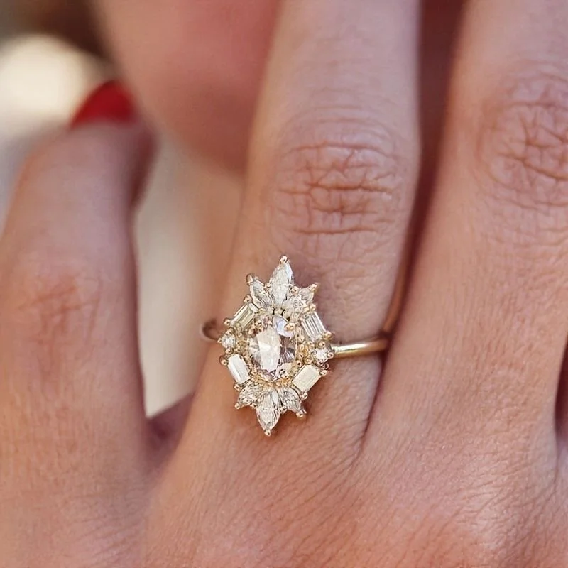 

925 silver Mosan diamond ring female European and American fashion selling 1.5 carat diamond ring to send his girlfriend.