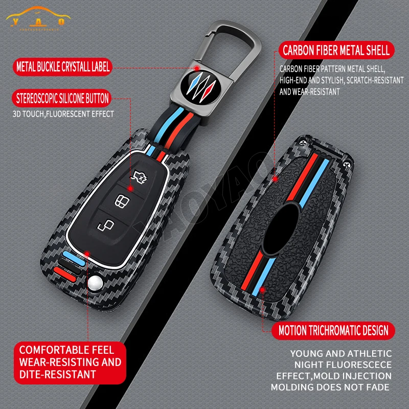 

2025 Zinc Alloy Key Case Cover For Ford Transit Connect Custom Focus C-Max Key Accessories