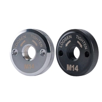 New M14 Thread angle grinder self-locking pressing plate black Quick release Flange Nut Clamping Power Chuck Tools Parts 1PC