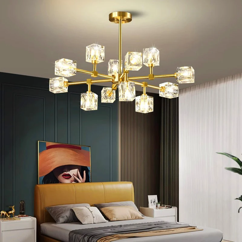 Huisdecoratie Hanglampen, Luxe Kristallen Woonkamer Kroonluchter, Slaapkamer Hanglamp, Plafondlamp, Binnenverlichting