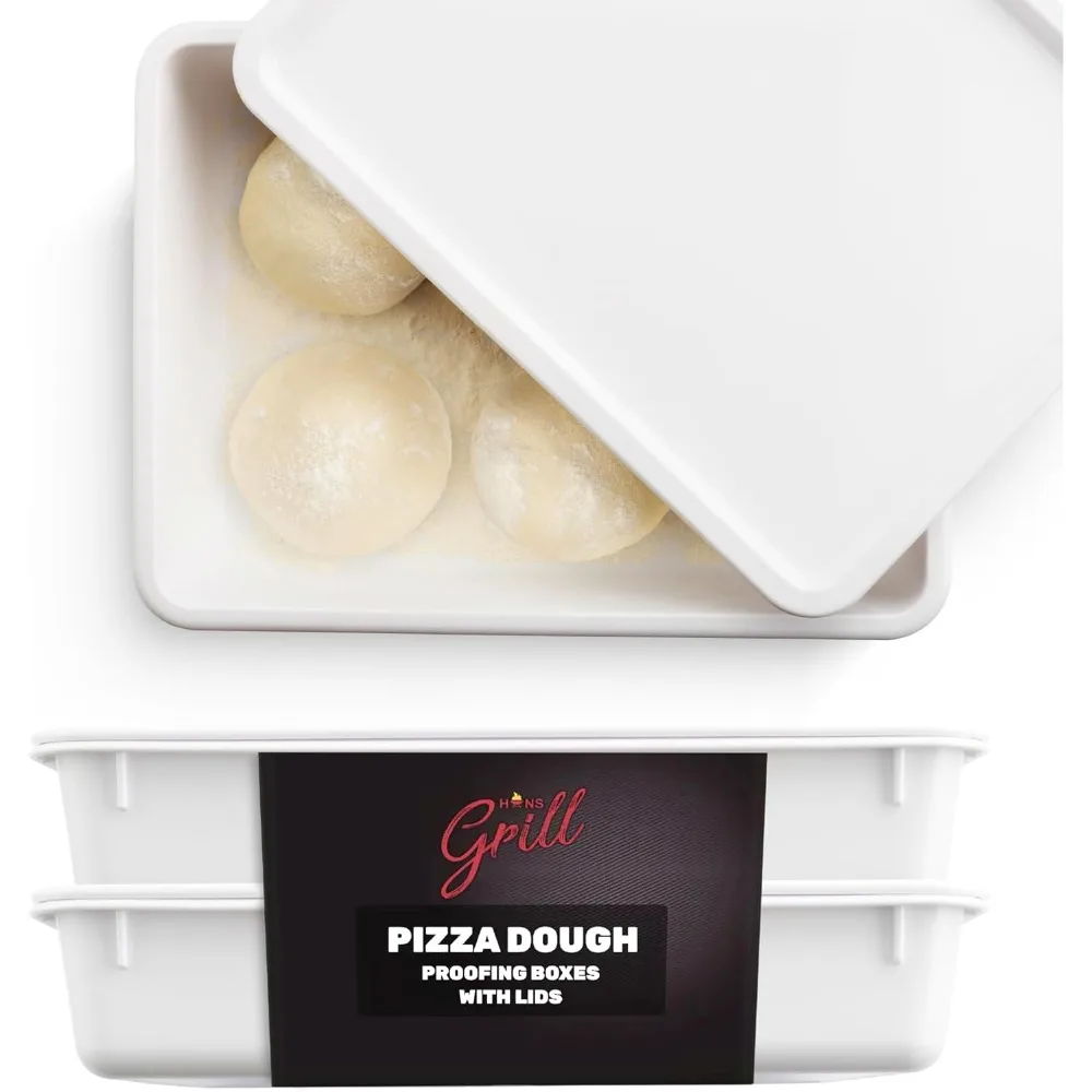 

Hot Sale Pizza Dough Proofing Box - Pack of 2 Stackable BPA-Free Trays with Covers - Perfect as a Bread Proofing Box